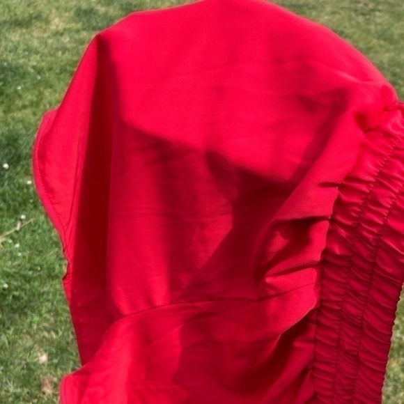 Sunday Best Red Chiffon Drawstring Shorts - Picture 9 of 12